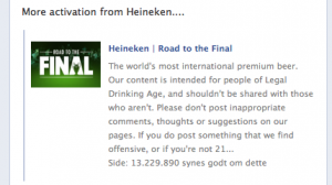 Heineken Facebook activation 15052013